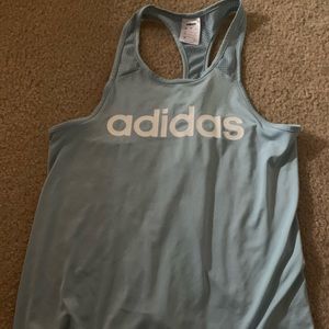 Baby blue women’s adidas tank top